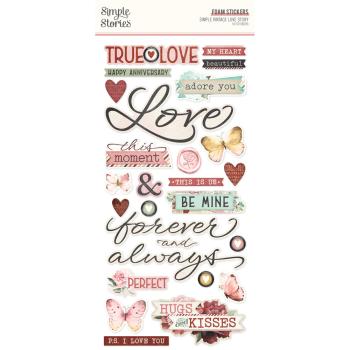 Simple Stories - Aufkleber "Simple Vintage Love Story" Foam Sticker