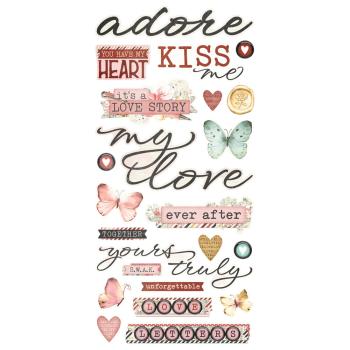 Simple Stories - Aufkleber "Simple Vintage Love Story" Foam Sticker