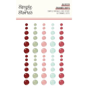 Simple Stories - Enamel Dots "Simple Vintage Love Story" 60 Stück 