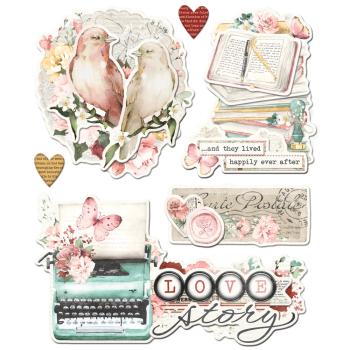 Simple Stories - Aufkleber "Simple Vintage Love Story" Chipboard Sticker 