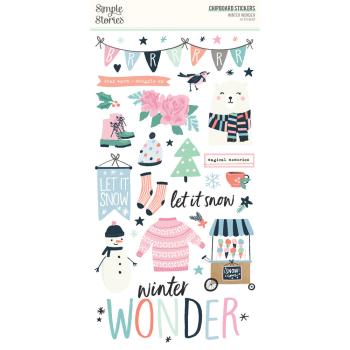 Simple Stories - Aufkleber "Winter Wonder" Chipboard Sticker 