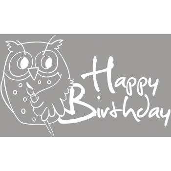 Holz-Stempel "Happy Birthday" 5x8 cm