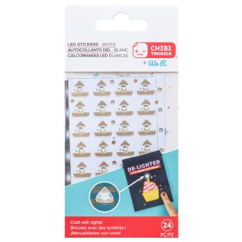 We R Makers - LED-Schaltkreis Aufkleber "Chibitronics LED Circuit Stickers White Bulk Pack"