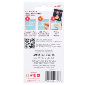 We R Makers - LED-Schaltkreis Aufkleber "Chibitronics LED Circuit Stickers White Bulk Pack"