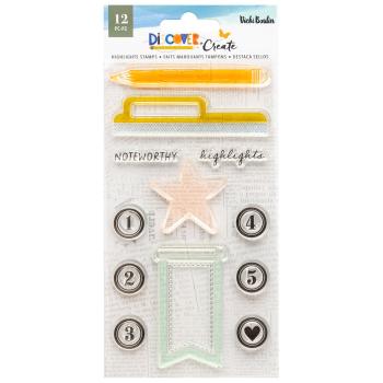 American Crafts - Stempelset "Discover + Create" Clear Stamps