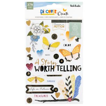 American Crafts - Aufkleber "Discover + Create" Sticker Book