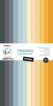 Creative Craft Lab - Studio Light - Friendz Cardstock "Winter" Paper Pack 30x15 cm - 12 Bogen
