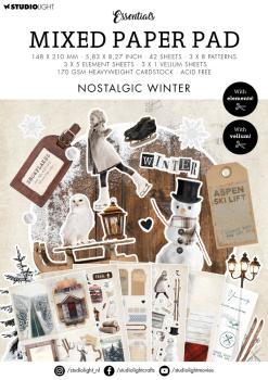 Studio Light - Designpapier A5 "Nostalgic Winter" Mixed Paper Pad - 42 Bogen 
