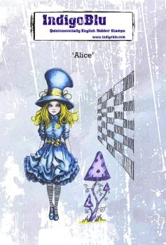 IndigoBlu - Gummistempel Set "Alice" A6 Rubber Stamp