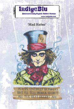 IndigoBlu - Gummistempel Set "Mad Hatter" A6 Rubber Stamp