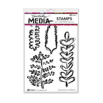 Ranger - Stempelset by Dina Wakley "Scribbled branches" Media Cling Stamp 