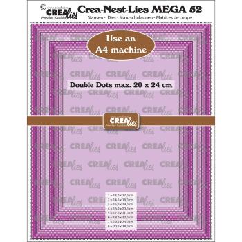 Crealies - Stanzschablone "Rectangles Double Dots" Crea-Nest-Lies XXL Dies