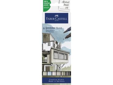 Faber-Castell - Alkoholmaker "Architecture" Sketch Dual Markers 6 Stück