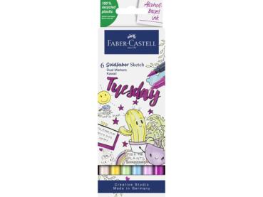 Faber-Castell - Alkoholmaker "Kawaii" Sketch Dual Markers 6 Stück