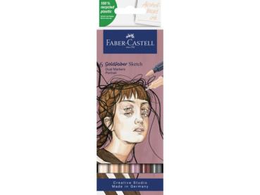 Faber-Castell - Alkoholmaker "Portrait" Sketch Dual Markers 6 Stück