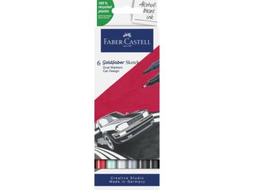 Faber-Castell - Alkoholmaker "Car Design" Sketch Dual Markers 6 Stück