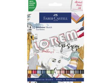 Faber-Castell - Alkoholmaker "Sketch Dual Markers" 12 Stück