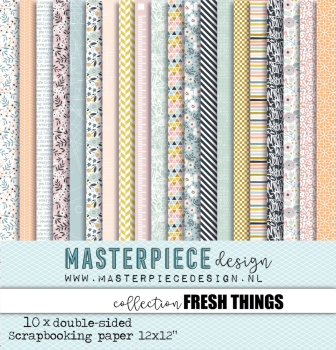 Masterpiece Design - Designpapier "Fresh Things" Paper Pack 12x12 Inch - 10 Bogen
