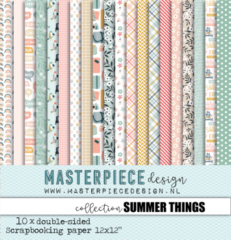 Masterpiece Design - Designpapier "Summer Things" Paper Pack 12x12 Inch - 10 Bogen