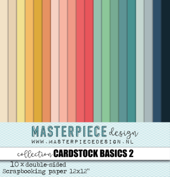 Masterpiece Design - Cardstock "Basics #2" Paper Pack 12x12 Inch - 10 Bogen