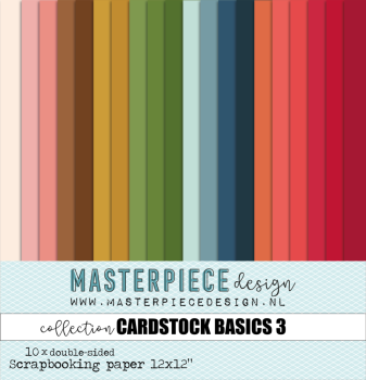Masterpiece Design - Cardstock "Basics #3" Paper Pack 12x12 Inch - 10 Bogen