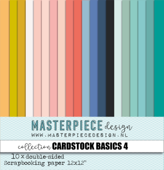 Masterpiece Design - Cardstock "Basics #4" Paper Pack 12x12 Inch - 10 Bogen
