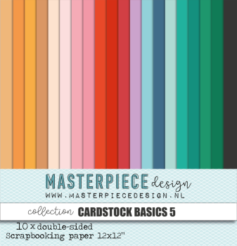 Masterpiece Design - Cardstock "Basics #5" Paper Pack 12x12 Inch - 10 Bogen