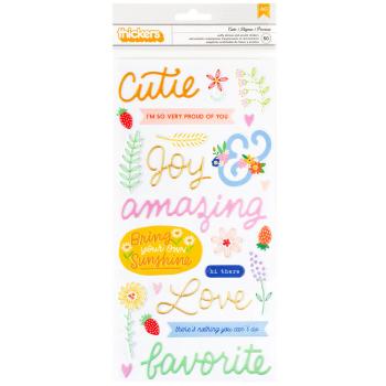American Crafts - Aufkleber "Cutie Phrase Gold Foil" Sticker