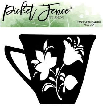 Picket Fence Studios - Stanzschablone "1970's Coffee Cup" Dies 4x6 Inch