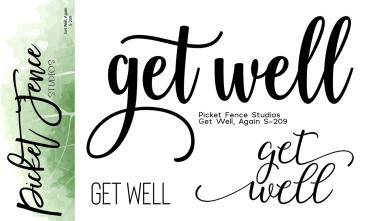Picket Fence Studios - Stempelset "Get Well, Again" Clear stamps