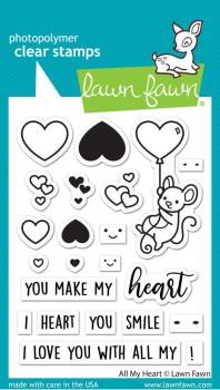 Lawn Fawn - Stempelset "All My Heart" Clear Stamps