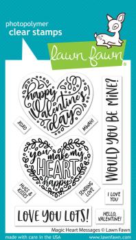 Lawn Fawn - Stempelset "Magic Heart Messages" Clear Stamps