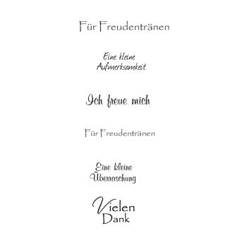 Stempel Set - 6 Schriftzüge "Freude"