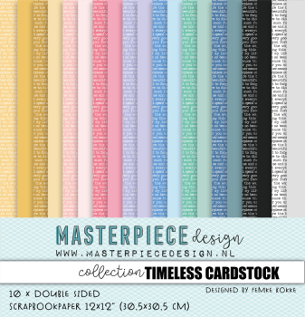 Masterpiece Design - Cardstock "Timeless" Paper Pack 12x12 Inch - 10 Bogen