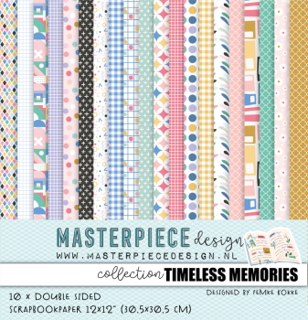Masterpiece Design - Designpapier "Timeless Memories" Paper Pack 12x12 Inch - 10 Bogen