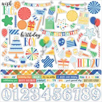 Echo Park - Aufkleber "Make A Wish Birthday Boy" Element Sticker 