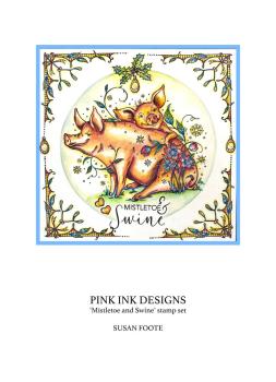 Pink Ink Designs - Stempelset "Mistletoe & Swine" Clear Stamps
