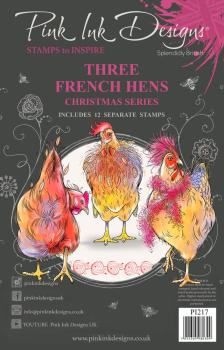 Pink Ink Designs - Stempelset "Three French Hens" Clear Stamps