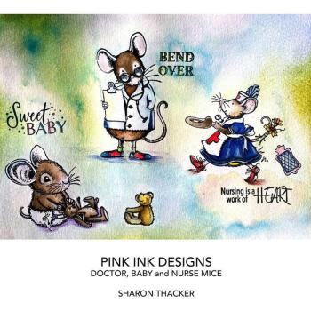Pink Ink Designs - Stempelset "Nurse Mouse" Clear Stamps