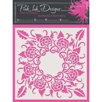 Pink Ink Designs - Schablone "Flowers & Vines" Stencil