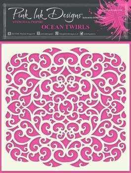 Pink Ink Designs - Schablone "Ocean Twirls" Stencil