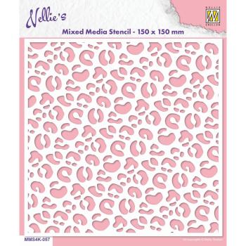 Nellie Snellen - Schablone "Leopard" Mixed Media Stencil 