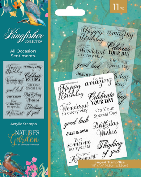 Crafters Companion - Stempelset "All Occasion Sentiments" Clear Stamps