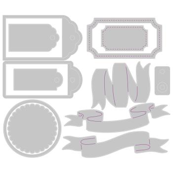 Sizzix - Stanzschablone "Vintage Tags & Banners" Thinlits Craft Dies by Kath Breen