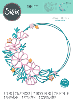 Sizzix - Stanzschablone "Floral Round" Thinlits Craft Dies by Lisa Jones