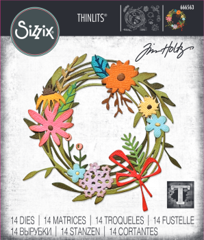 Sizzix - Stanzschablone "Vault Funky Floral Wreath" Thinlits Craft Dies by Tim Holtz