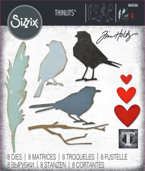 Sizzix - Stanzschablone "Vault Lovebirds" Thinlits Craft Dies by Tim Holtz