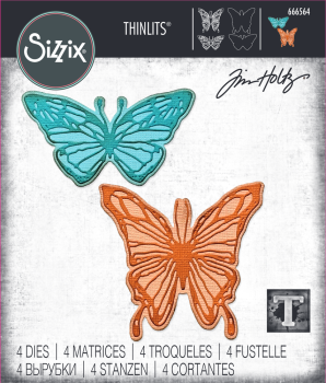 Sizzix - Stanzschablone "Vault Scribbly Butterfly" Thinlits Craft Dies by Tim Holtz