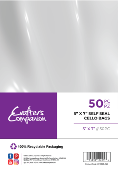 Crafters Companion - Tüten für Karten "Self Seal Cello Bags" 5x7 Inch