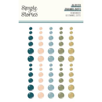 Simple Stories - Enamel Dots "Remember" 60 Stück 